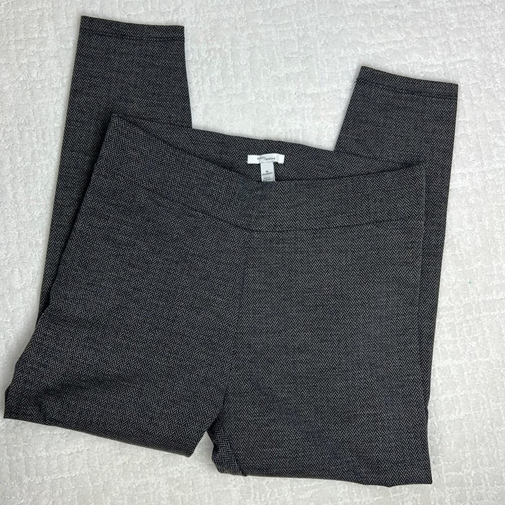 New! Herringbone Daily Ritual gray black legging pant wide waistband L short